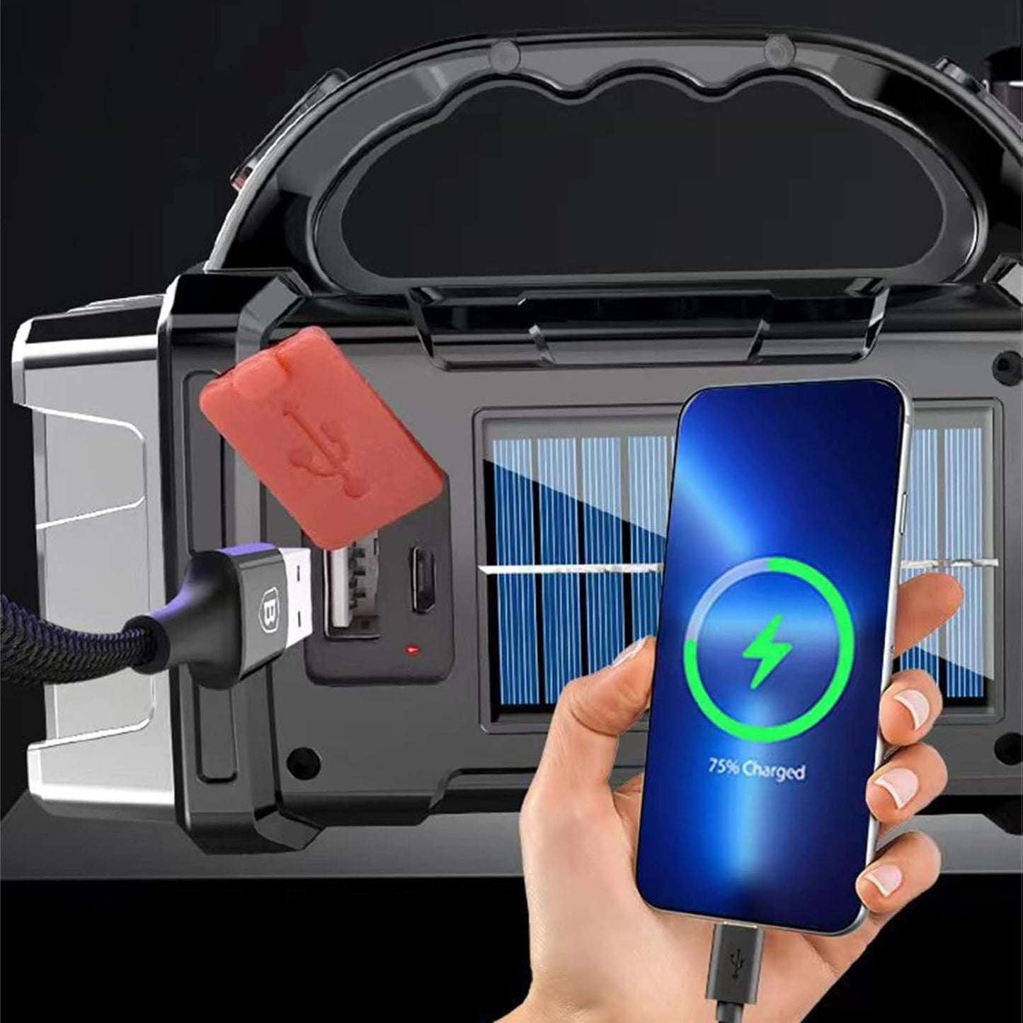 Solar-Powered LED Flashlight