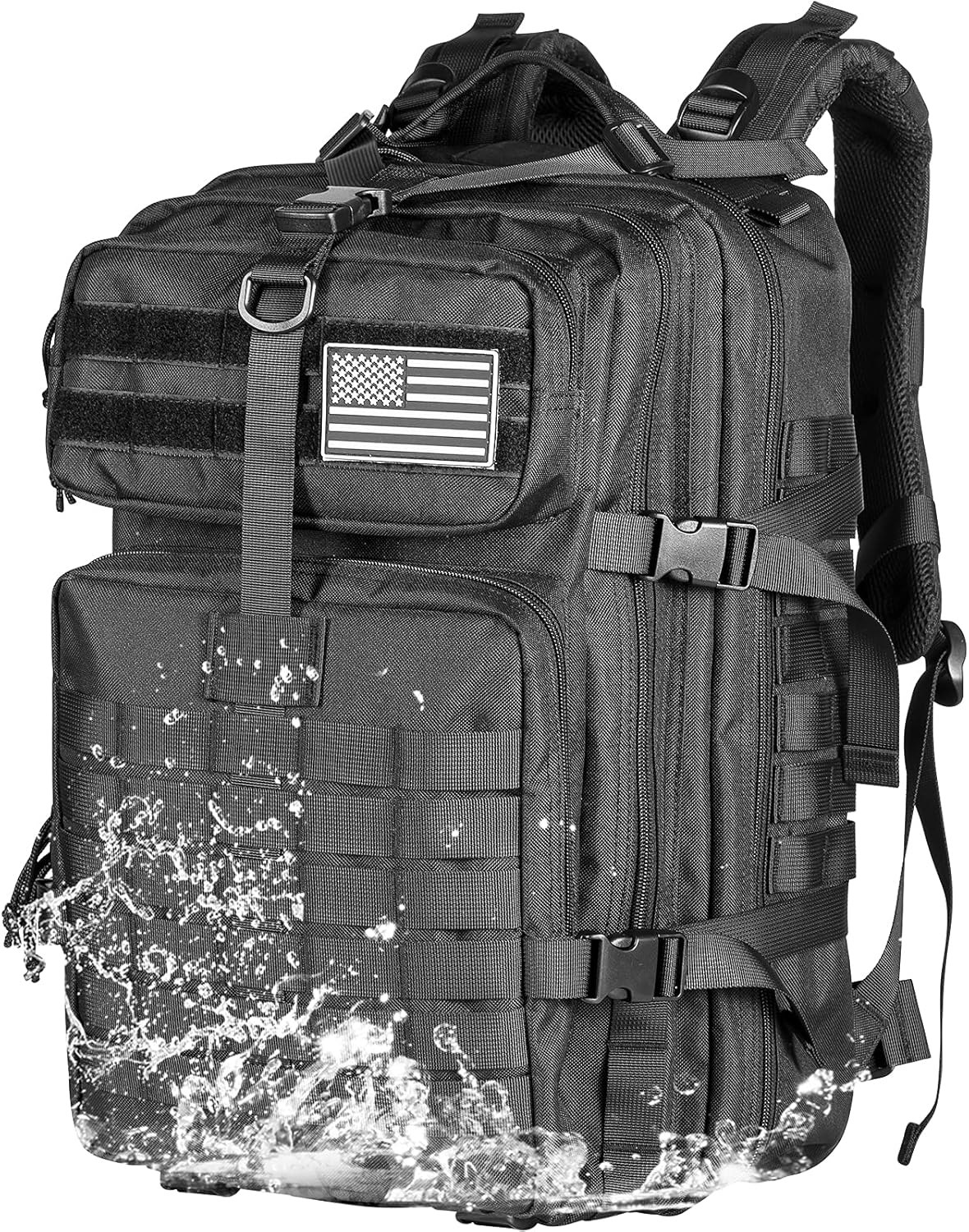 Outdoors Military Tactical Backpack - Large Army 3 Day Assault Pack Molle Bag Rucksack,40L