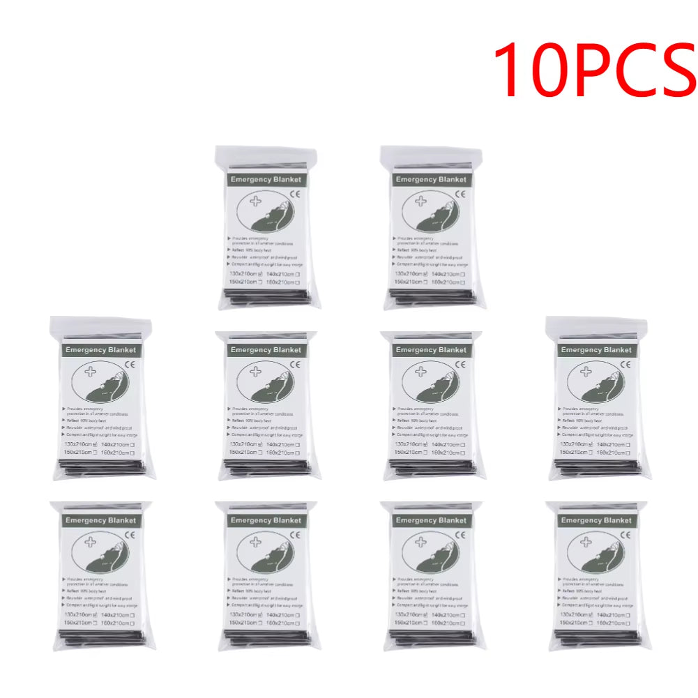 130X210Cm Foil Mylar Thermal Blanket Keeps You Warm Emergency Thermal Blanket Retain Body Heat Silver Foil Blanket for First Aid