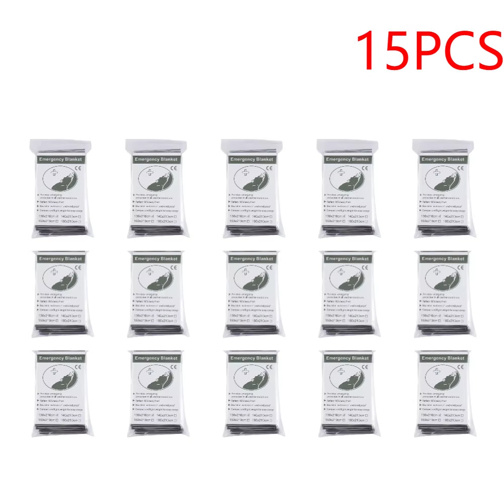130X210Cm Foil Mylar Thermal Blanket Keeps You Warm Emergency Thermal Blanket Retain Body Heat Silver Foil Blanket for First Aid